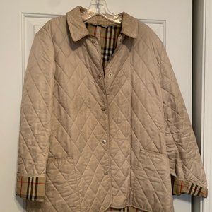 Women's Burberry Quilted Tan Jacket Size L